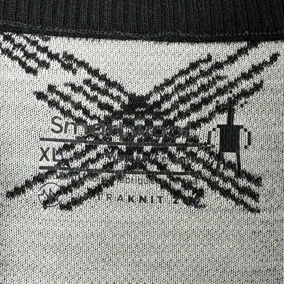 Smartwool Men's 1/4 Quarter Zip Long Sleeve Pullover Sweat Black Grey Size XL - Picture 6 of 12